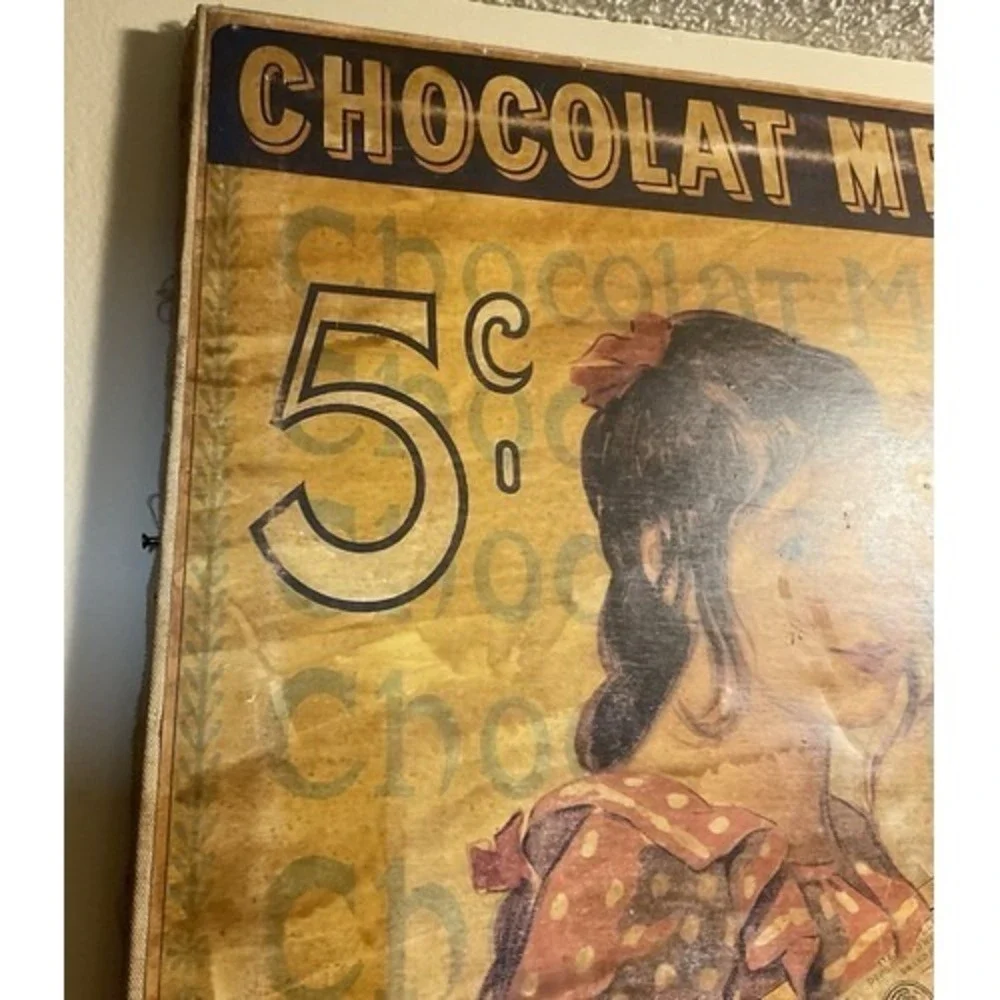 Vintage Frech Chocolat Menier En Vintage Poster Partout‎ Girl Repro 26